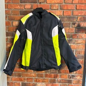 Sedici womens armored padded reflective motorcycle jacket yellow/black WLG